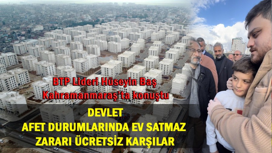 Devlet afet durumlarnda ev satmaz, zarar cretsiz karlar